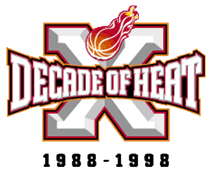 Miami Heat 1997-1998 Anniversary Logo iron on paper